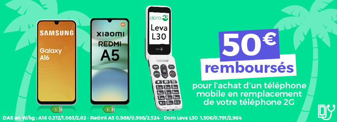 Visuel d'illustration offres de remboursement sur téléphones suite à la fermeture du réseau 2G